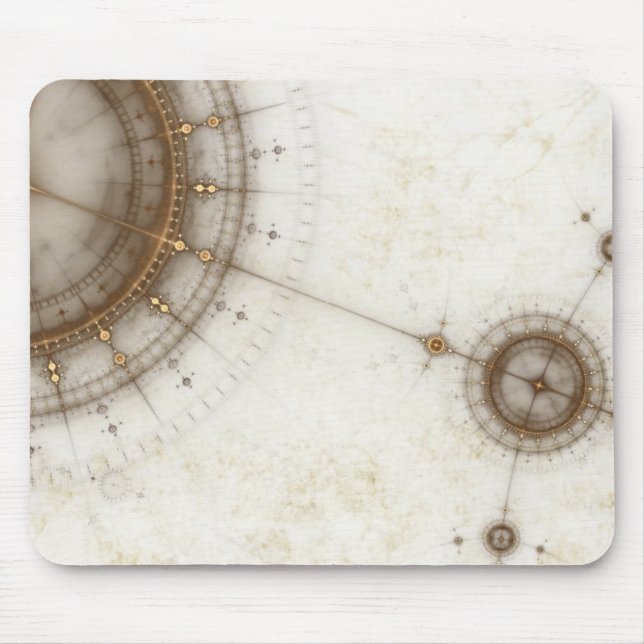 Ancient Nautical Chart, Grunge Mouse Pad (Front)