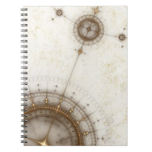 Ancient Nautical Chart, Grunge Notebook