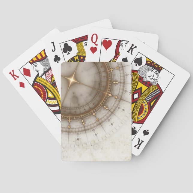 Ancient Nautical Chart, Grunge Playing Cards (Back)