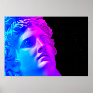 Ancient neon gods #1: Apollo Belvedere Poster
