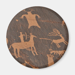 Ancient Newspaper Rock Petroglyphs Native American Magnet