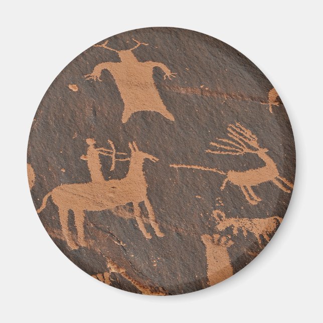 Ancient Newspaper Rock Petroglyphs Native American Magnet (Front)