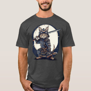 Ancient Ninja Cat Japanese Kitten Katana Cat Samur T-Shirt