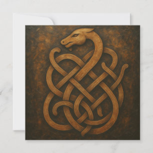 Ancient Norse Serpent Knot Symbol Card
