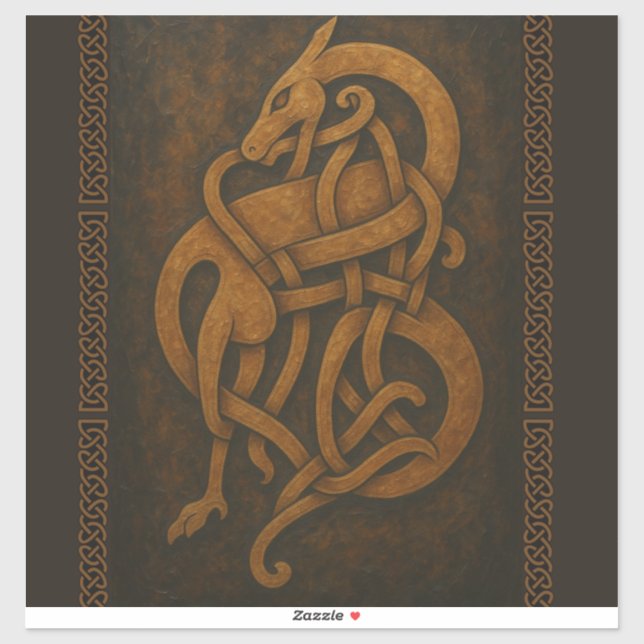 Ancient Norse Serpent Knot with Celtic Border (Sheet)