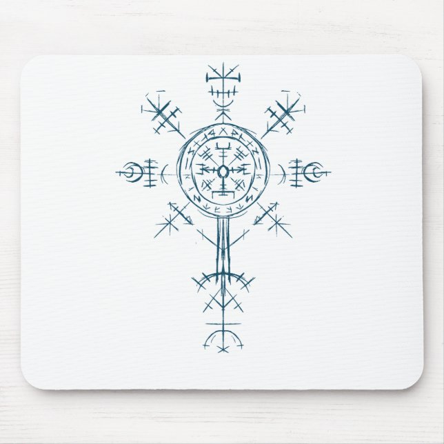 Ancient norse symbol mouse pad (Front)