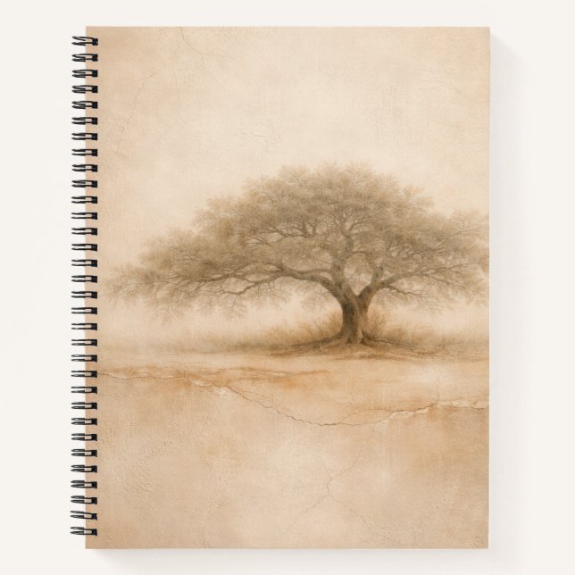 Ancient Oak | Southern Oak Tree Art | Notebook (Front)