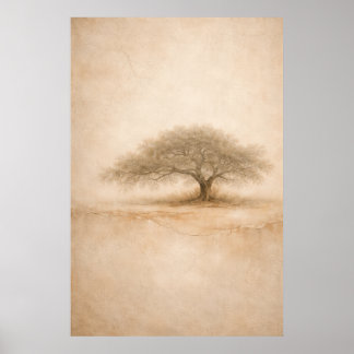 Ancient Oak | Southern Oak Tree Wall Art | Poster