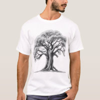 Ancient Oak Tree Charcoal Sketch
