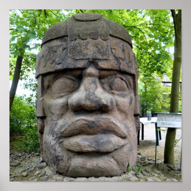 Ancient Olmec Head ! Poster (Front)