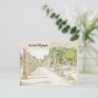 Ancient Olympia Greece Postcard – Historic Travel 
