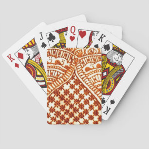 ancient ornament playing cards