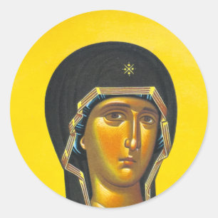 Ancient Orthodox icon Classic Round Sticker