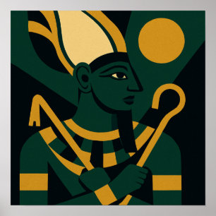 Ancient Osiris Divine Egyptian God Poster
