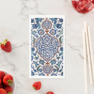 Ancient Ottoman Floral Iznik Napkin