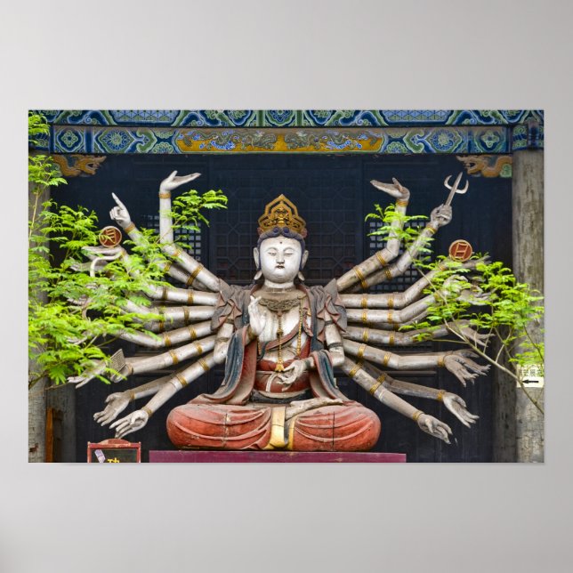 Ancient painted sculptures in Shuanglin Poster (Front)