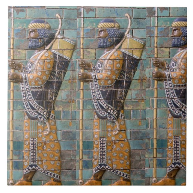 Ancient Persian Warrior  Ceramic Tile (Front)