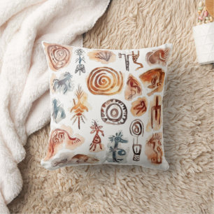 Ancient Petroglyph Art Cushion