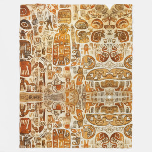 Ancient Petroglyph Art  Fleece Blanket