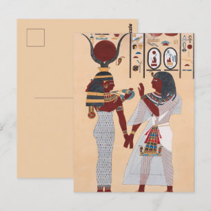 Ancient Pharaoh & Queen Divine Postcard