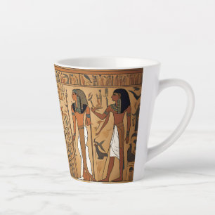 Ancient Pharaoh Royalty Egyptian King Aesthetic Latte Mug