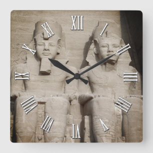 Ancient Pharaohs, Abu Simbel Temples / Egypt Square Wall Clock