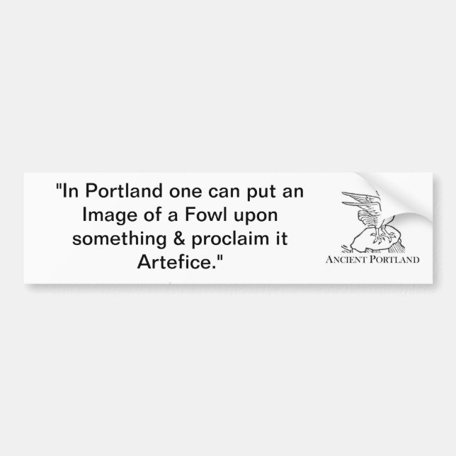 Ancient Portland Bumper Sticker (Front)
