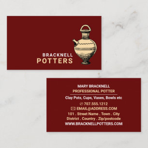 Ancient Pot, Pottery Store, Potters Business Card