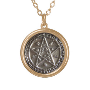 ANCIENT POWERFUL PAGAN TALISMAN GOLD PLATED NECKLACE