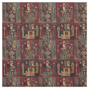 Ancient Pre-Columbian Peruvian Wari Pattern Fabric