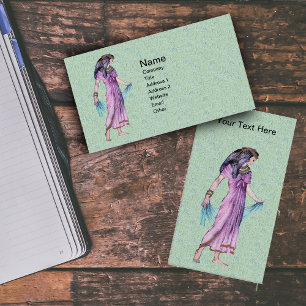 Ancient Pretty Egyptian Lady Princess in Purple Business Card