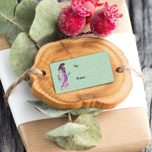 Ancient Pretty Egyptian Lady Princess in Purple Label