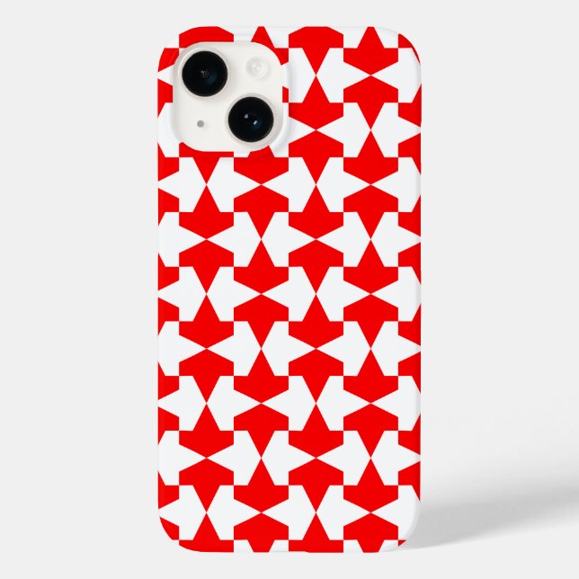 Ancient Red and White Muslim Mamluks Pattern Case-Mate iPhone Case (Back)