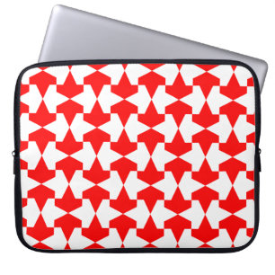 Ancient Red and White Muslim Mamluks Pattern Laptop Sleeve