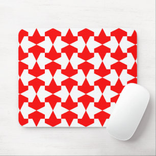 Ancient Red and White Muslim Mamluks Pattern Mouse Pad