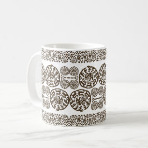 Ancient Ritual: Man, Shield, Birds, and Deer Coffee Mug