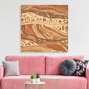 ancient rock art canvas print