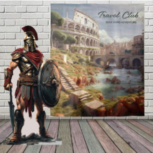 Ancient Roman Colosseum Scene Backdrop Tapestry