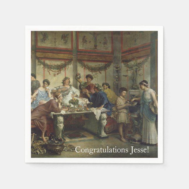 Ancient Roman Dinner Party Feast Napkin (Front)