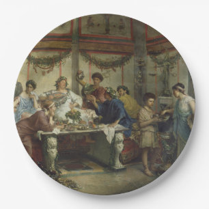Ancient Roman Dinner Party Feast Paper Plate