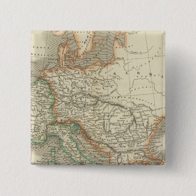 Ancient Roman Empire 15 Cm Square Badge (Front)