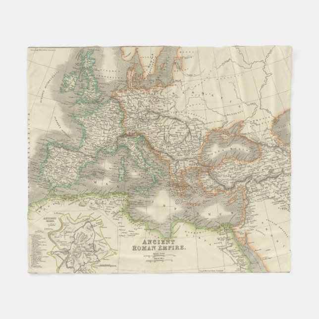 Ancient Roman Empire Fleece Blanket (Front (Horizontal))