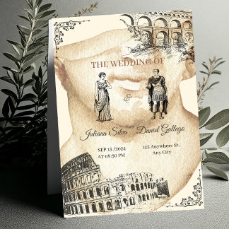 Ancient Roman Empire Wedding Invitation