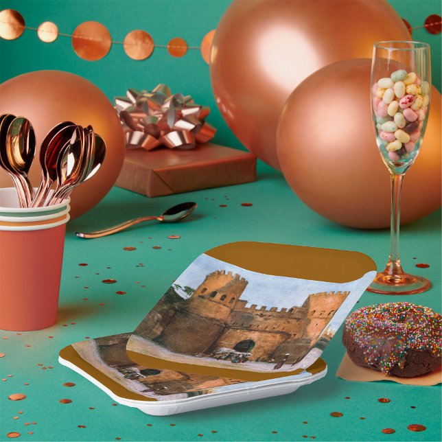 Ancient Roman Historic Architecture Paper Plate (Creator Uploaded)