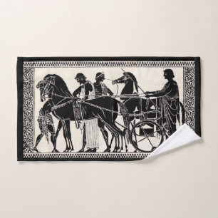 ancient Roman men and horses Bath Towel Set