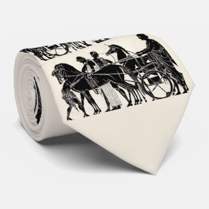 ancient Roman men and horses print  Tie