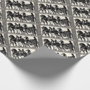 ancient Roman men and horses print Wrapping Paper