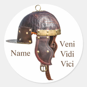 Ancient Roman military helmet Classic Round Sticker