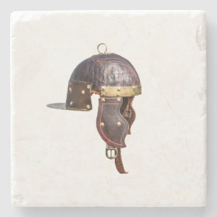 Ancient Roman military helmet Stone Coaster