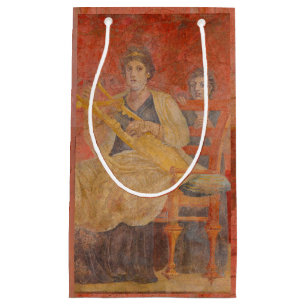 Ancient Roman Pompeii Neighbour Fresco Musician Ar Small Gift Bag